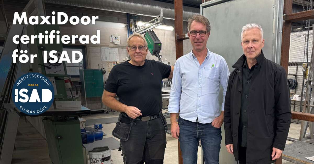 MaxiDoor-ISAD-certifierad